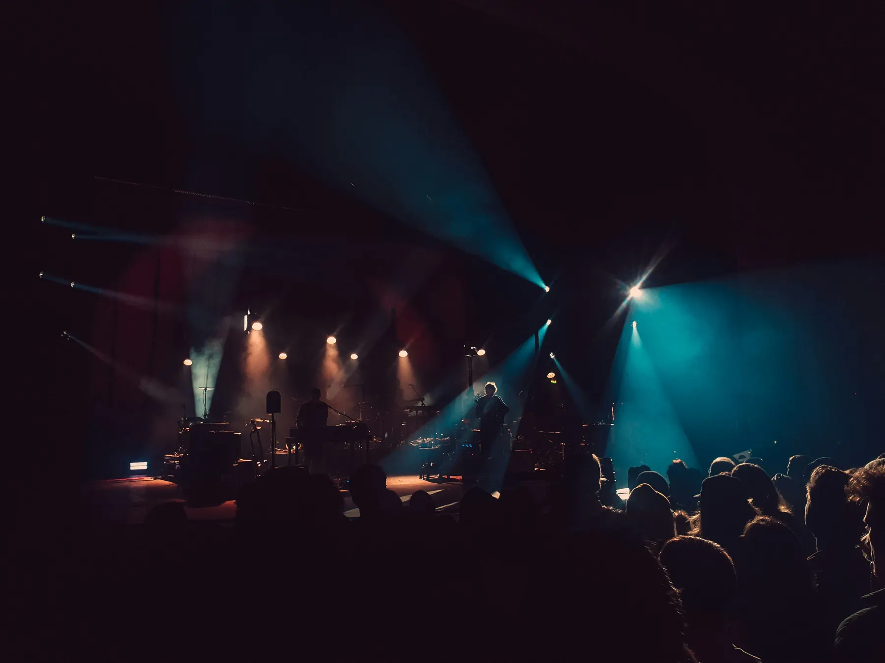 Professional stage and lighting setup for a corporate event